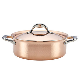 Symphonia Cupra Hammered Copper Stainless Steel Clad 4-Quart Covered Braiser