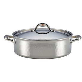 Symphonia Prima Hammered Stainless Steel Clad 7-Quart Covered Braiser