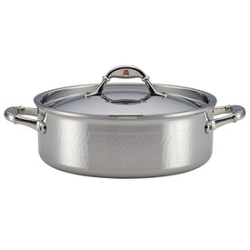 Symphonia Prima Hammered Stainless Steel Clad 5-Quart Covered Braiser