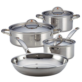 Symphonia Prima Hammered Stainless Steel Clad 7-Piece Set