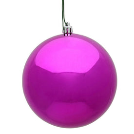 3" Fuchsia Shiny Ball Christmas Ornaments 32 Per Box