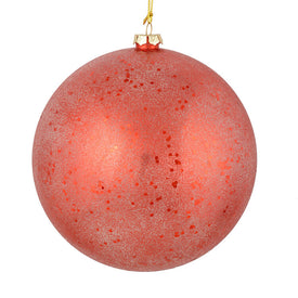 8" Red Glitter Clear Ball Ornaments 2 Per Bag