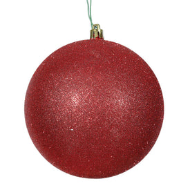 15.75" Red Glitter Ball Ornament