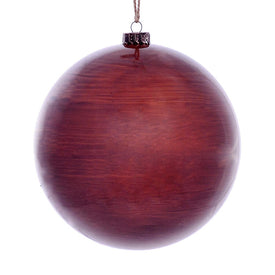 8" Copper Wood Grain Ball Ornaments 2 Per Pack