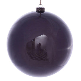 8" Plum Wood Grain Ball Ornaments 2 Per Pack