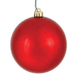12" Red Shiny Ball Ornament