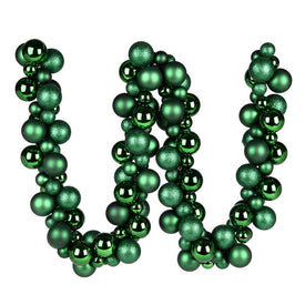6' Emerald Assorted Ball Ornaments Garland