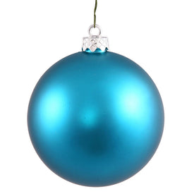 2.4" Turquoise Matte Ball Ornaments 24-Pack