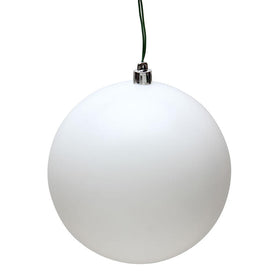 6" White Matte Ball Ornaments 4-Pack