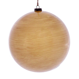 8" Tan Wood Grain Ball Ornaments 2 Per Pack