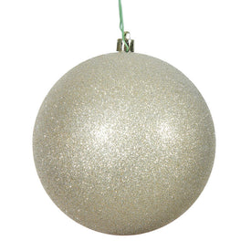 12" Champagne Glitter Ball Ornament