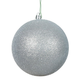 12" Silver Glitter Ball Ornament