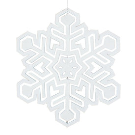 25" White 3D Foam Glitter Snowflake
