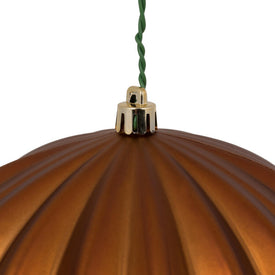 5.5" x 5.7" Copper Matte Onion Christmas Ornaments 3 Per Bag