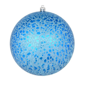 6" Blue Crackle Ball Ornaments 4 Per Bag