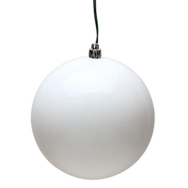 3" White Candy Ball Ornaments 12-Pack