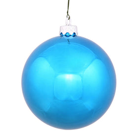 3" Turquoise Shiny Ball Christmas Ornaments 32 Per Box