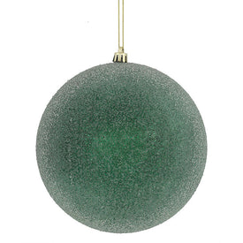 6" Midnight Green Iced Ball Ornaments 3 Per Box