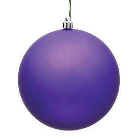 6" Purple Matte Ball Ornaments 4-Pack