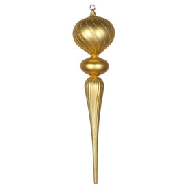 25" Gold Matte Glitter Finial Ornament