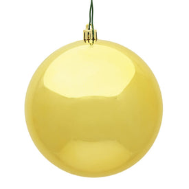 3" Honey Gold Shiny Ball Christmas Ornaments 32 Per Box