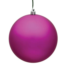 6" Fuchsia Matte Ball Ornaments 4-Pack