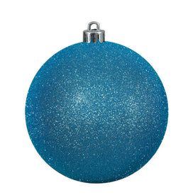 2.4" Turquoise Glitter Ball Christmas Ornaments 24 Per Bag