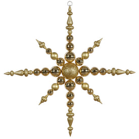 43" Gold Three-Finish Snowflake Christmas Ornaments