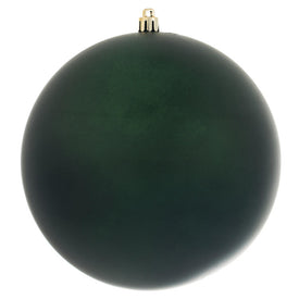 6" Midnight Green Matte Ball Ornaments 4-Pack
