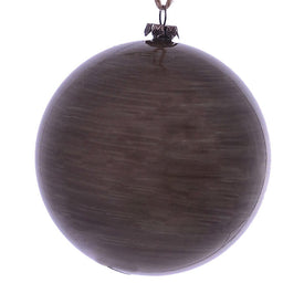 4" Pewter Wood Grain Ball Ornaments 6 Per Pack