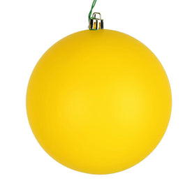 3" Yellow Matte Ball Christmas Ornaments 32 Per Box
