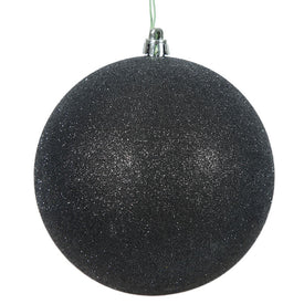 12" Black Glitter Ball Ornament
