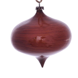 4" Copper Wood Grain Onion Ornaments 6 Per Pack