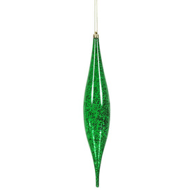 13" Green Mercury Rain Drop Ornaments 2 Per Bag