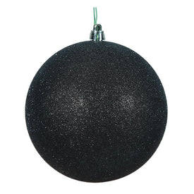 2.4" Black Glitter Ball Christmas Ornaments 24 Per Bag