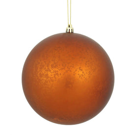 6" Copper Mercury Ball Matte Finish Ornaments 4 Per Bag