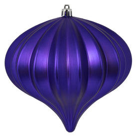 5.5" x 5.7" Purple Matte Onion Christmas Ornaments 3 Per Bag