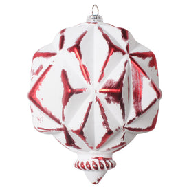 4" Red Brushed Ball Ornaments 4 Per Bag
