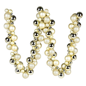 6' Champagne Assorted Ball Ornaments Garland