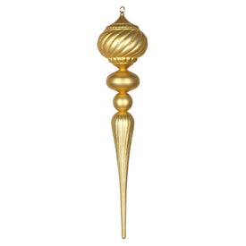 27" Gold Matte Glitter Onion Finial Ornament