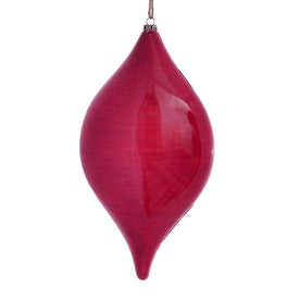 11.5" Red Wood Grain Drop Ornaments 2 Per Pack