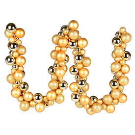 6' Gold Assorted Ball Ornaments Garland