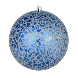 6" Midnight Blue Crackle Ball Ornaments 4 Per Bag