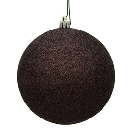 2.4" Chocolate Glitter Ball Christmas Ornaments 24 Per Bag