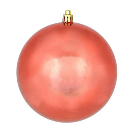 10" Coral Shiny Ball Ornament
