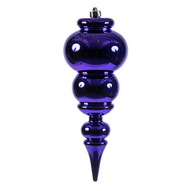 14" Purple Shiny Finial Ornament