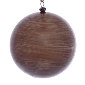 4.75" Pewter Wood Grain Ball Ornaments 4 Per Pack