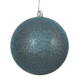 2.4" Sea Blue Glitter Ball Christmas Ornaments 24 Per Bag