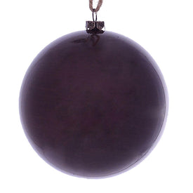 4" Burgundy Wood Grain Ball Ornaments 6 Per Pack