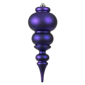 14" Purple Matte Finial Ornament